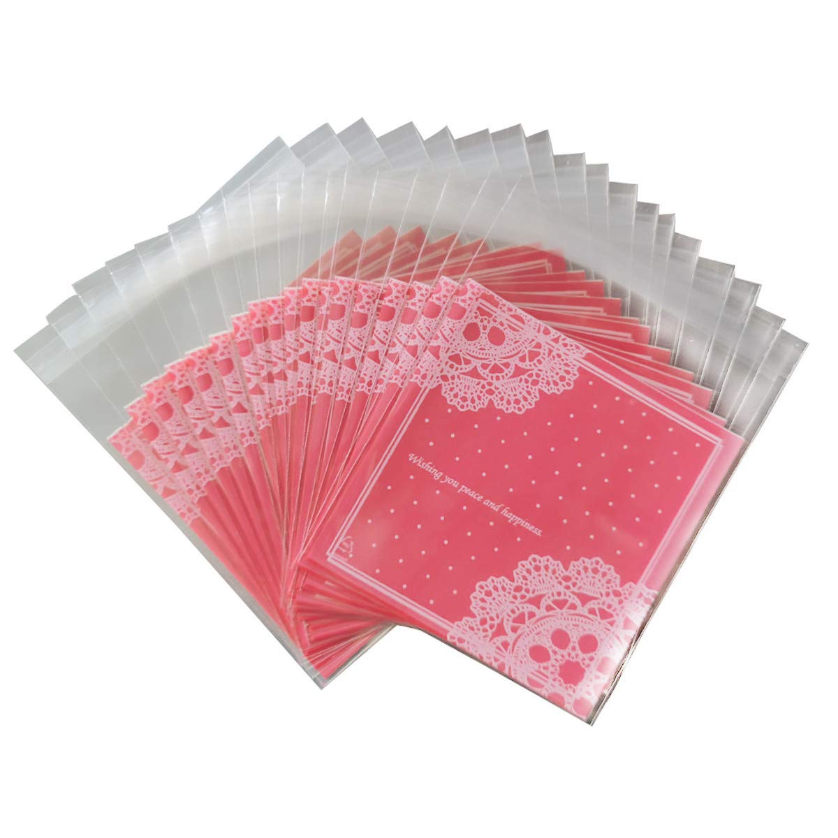 ⭐️セロファン お菓子袋　ラッピング　クッキー キャンディー タイ付　200枚 ⭐️セロファン お菓子袋 ラッピング クッキー キャンディー